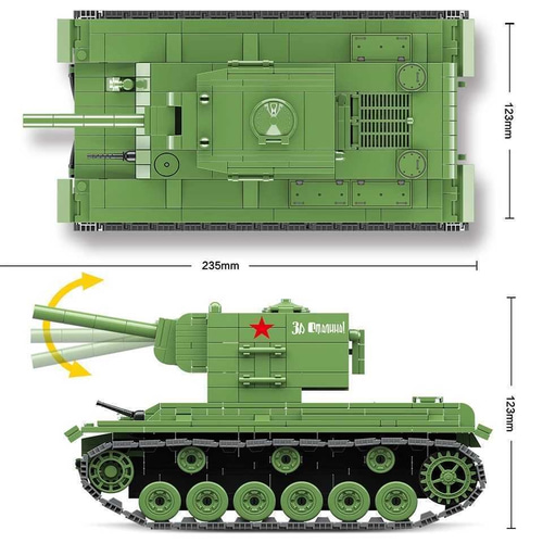 送料無料】レゴ 互換 戦車 ソビエト KV-2 重戦車 ミリタリー