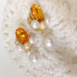 bijoux cotton pearl earring ビジューコットンパールイヤリング 2枚目の画像