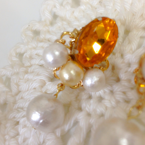 bijoux cotton pearl earring ビジューコットンパールイヤリング 3枚目の画像