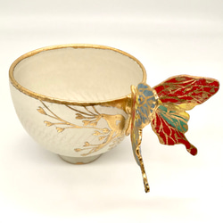 抹茶茶碗：蝶花 1枚目の画像