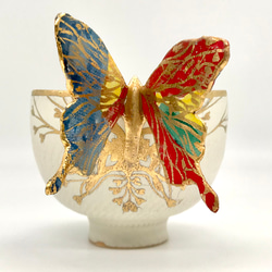 抹茶茶碗：蝶花 4枚目の画像