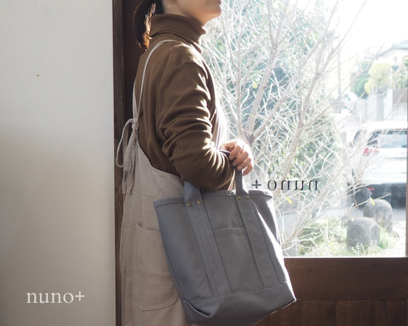 nuno+】帆布8号 トートバックS グレー トートバッグ nuno+ 通販  