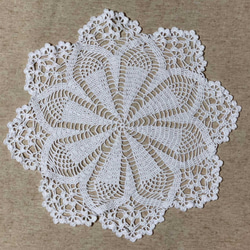 ハンドメイド　レース編み　ドイリー 楽天市場】手編み レースドイリー 4枚セット(15cm,20cm,25cm,30cm