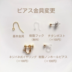 オーバルモチーフのロングネックレス＆ピアス/イヤリング 2枚目の画像