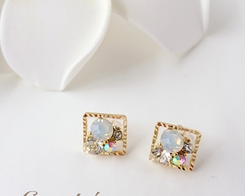 ♡ハンドメイド♡ビジューピアスイヤリング№592 ♡ハンドメイド♡ビジューピアスイヤリング№272 - メルカリ