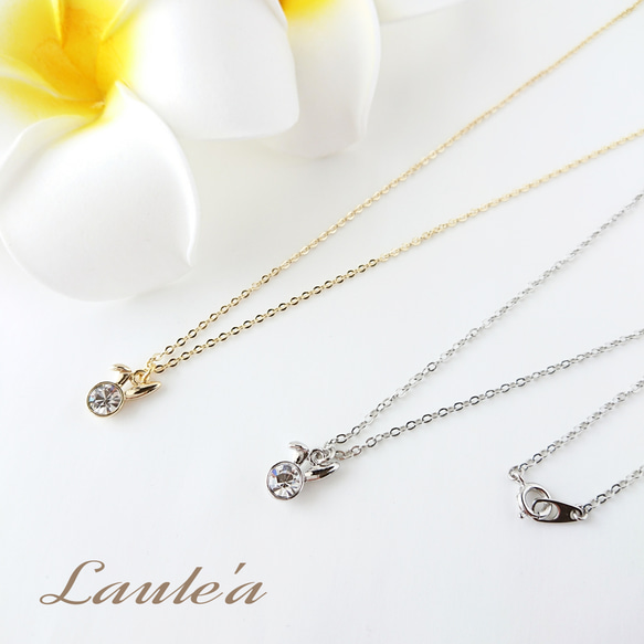 ラウレア　14k ダイヤモンド　プルメリア　フラワー　ネックレス ラウレア 14k ダイヤモンド プルメリア フラワー ネックレス 14k