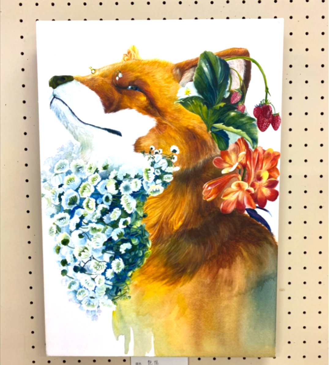 動物画アクリル絵の具と油絵の具です 木材・板 チコ 通販