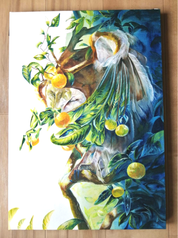 ｢夏の換羽｣ 水彩画 水墨画 猫のタロットカード 原画 / No.07 戦車（The Chariot） B1259923111(9750円)