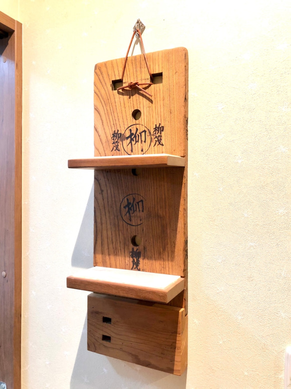 Wall-mounted shelf　飾り棚　;古民具インテリア　No.WS -1 1枚目の画像