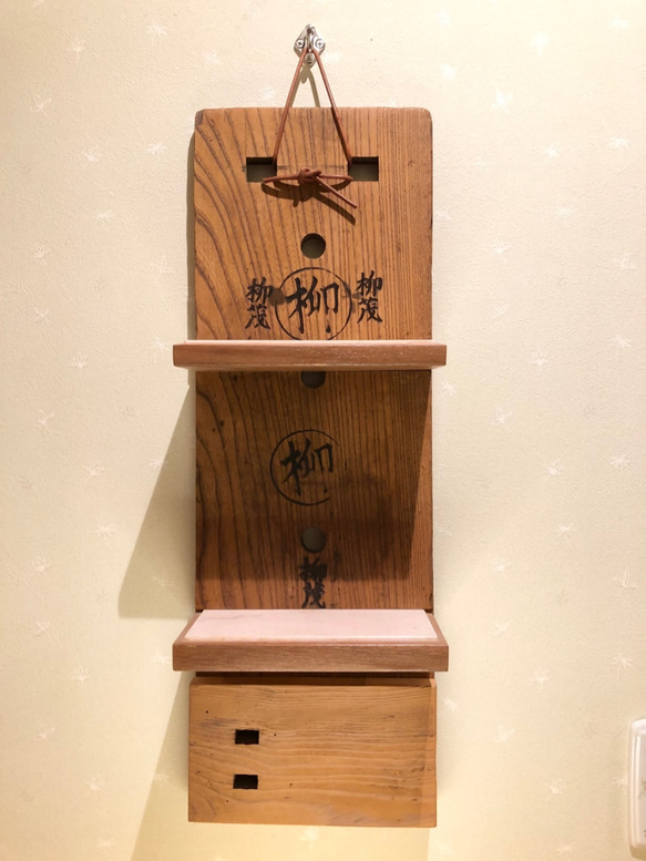 Wall-mounted shelf　飾り棚　;古民具インテリア　No.WS -1 2枚目の画像