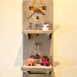 Wall-mounted shelf　飾り棚　;古民具インテリア　No.WS -2 4枚目の画像