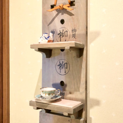 Wall-mounted shelf　飾り棚　;古民具インテリア　No.WS -2 10枚目の画像