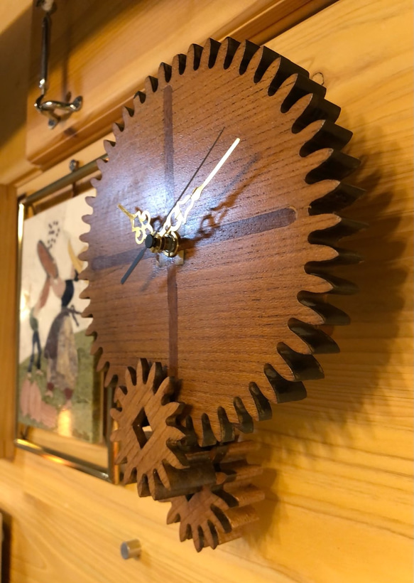 Wall clock  掛け時計　:古民具インテリア　No.WCL -15 3枚目の画像