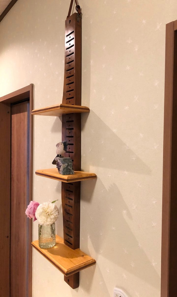 Wall-mounted shelf　飾り棚　;古民具インテリア　No.WS -5 2枚目の画像