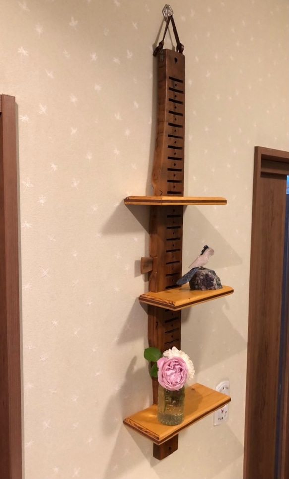 Wall-mounted shelf　飾り棚　;古民具インテリア　No.WS -5 3枚目の画像