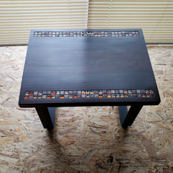 wood/タイルのアイアンテーブル(小) 4枚目の画像