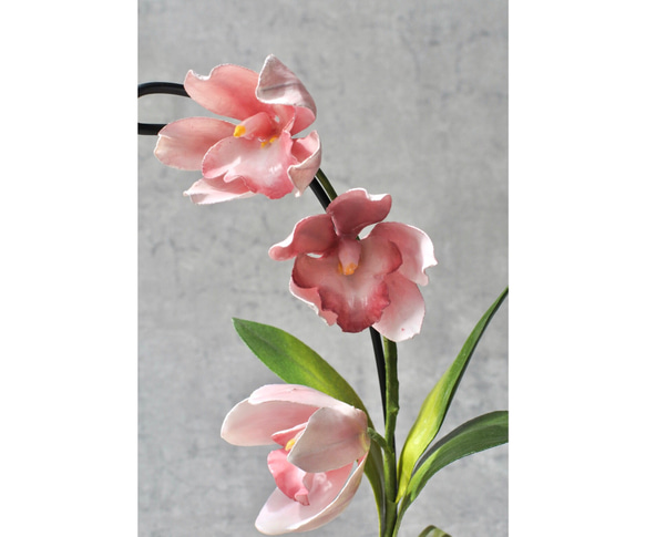 癒しのワックスフラワー(ロウの花)キャンドル《シンピジウム》 5枚目の画像