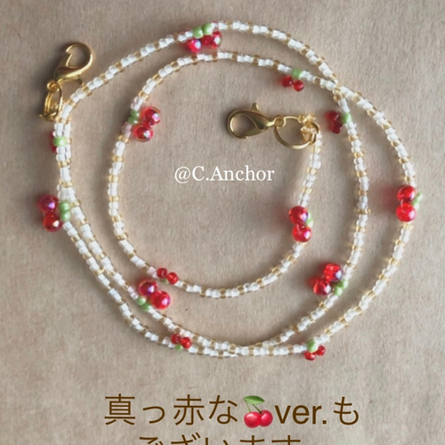 ♪620❤️ パール花マスクチェーンマスクハンドメイド