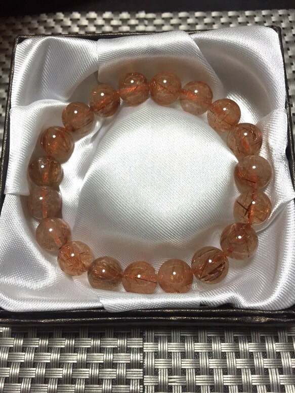 天然石ブレスレット レッドルチルクォーツ