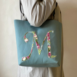 たっぷり収納　刺繍2wayトートバッグ　『M』 6枚目の画像