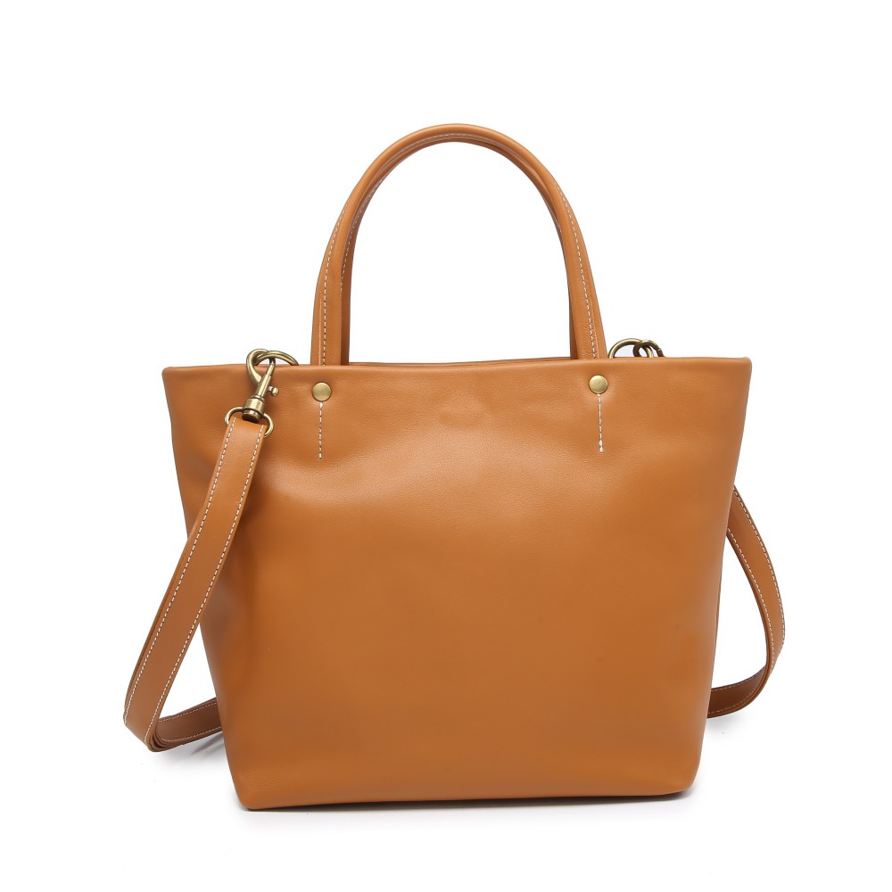 トートバッグ 本革 レザー メンズ レディース シンプル 軽量 通勤 通学 旅行 ショルダー 2way キャメル 050