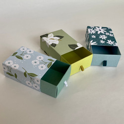 ギフトボックス マッチ箱 花柄3個セット アクセサリーケース ギフト