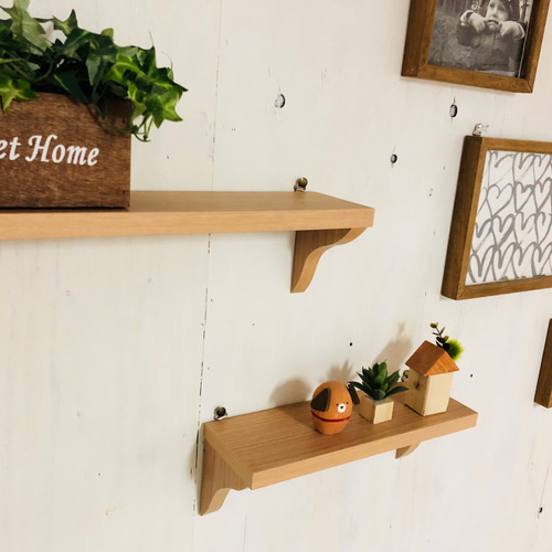 幅40センチ ウォールラック ウォールシェルフ 木製 壁掛け棚 壁掛け