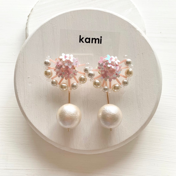 受注製作 Flower Metronom earring ーSakura 1枚目の画像