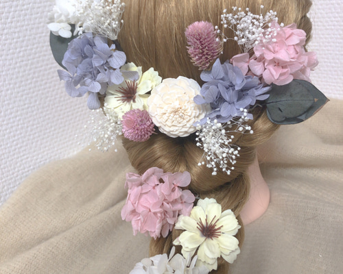 ピンクミックス② ヘッドパーツ 髪飾り ラプンツェル 人気♡ピンクミックス ヘッドパーツ 髪飾り ラプンツェル 前撮り