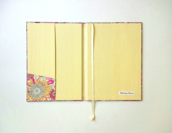 Ａ5サイズ　ノートカバー　手帳カバー　リバティー　スモール・スザンナ　ピンク 2枚目の画像