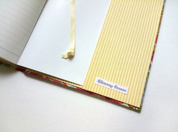 Ａ5サイズ　ノートカバー　手帳カバー　リバティー　アンジェリカ・ガーラ　ピンク 5枚目の画像