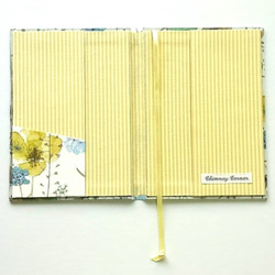 A6サイズ　ノートカバー　手帳カバー　リバティー　イルマ　スモークピンク 3枚目の画像