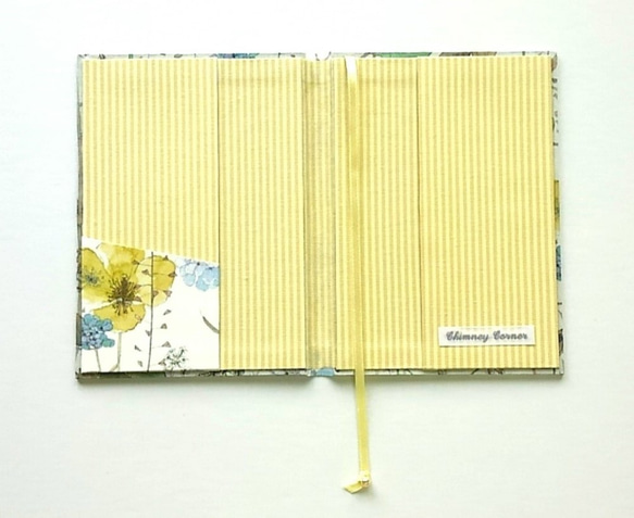 A6サイズ　ノートカバー　手帳カバー　リバティー　イルマ　スモークピンク 3枚目の画像