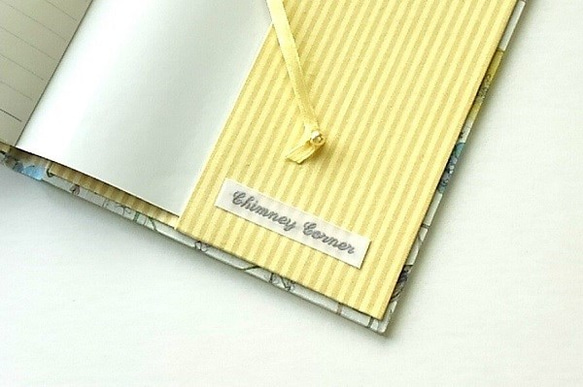 A6サイズ　ノートカバー　手帳カバー　リバティー　イルマ　スモークピンク 5枚目の画像