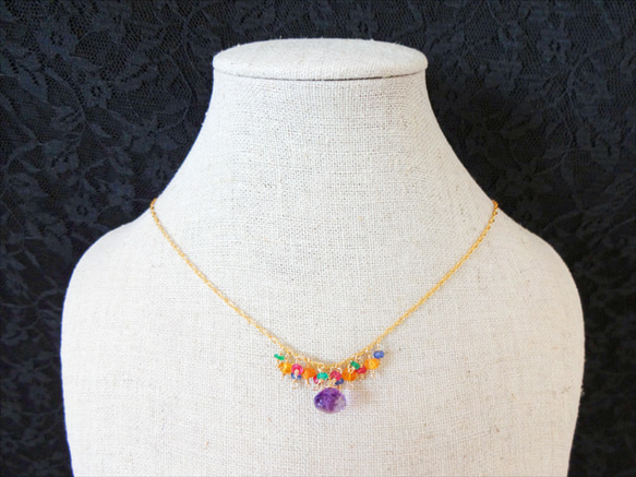 tutti-frutti necklace　14kgf 5枚目の画像