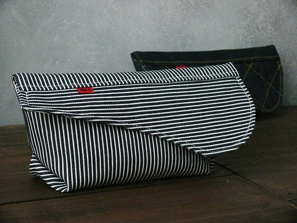 CLUTCH POUCH/ヒッコリー 1枚目の画像