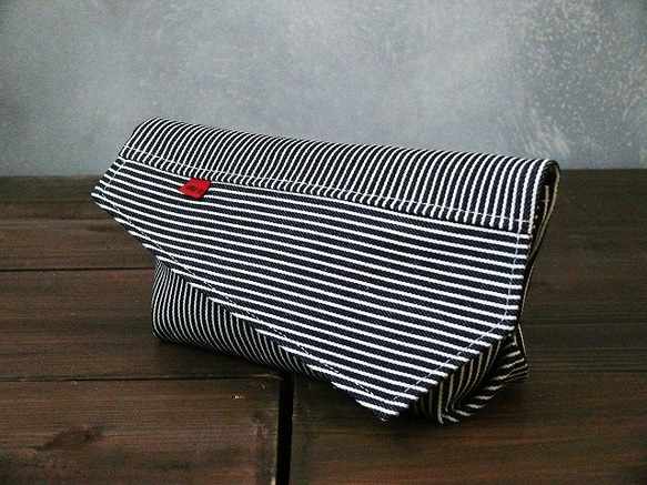 CLUTCH POUCH/ヒッコリー 3枚目の画像