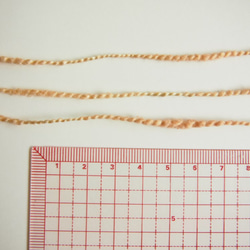 絹100%　手染め手紡風練巻糸　オレンジ系グラデーション 5枚目の画像