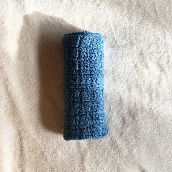 正藍染ボディータオル / オーガニックコットン/organic cotton Body towel 2枚目の画像