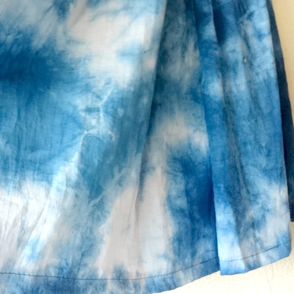 藍染めふんわりシルエットプリーツスカート/水面 7枚目の画像
