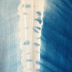 【novichann様オーダー】藍染め抑揚生地ロングカーディガン/淡藍と濃藍/2way 8枚目の画像