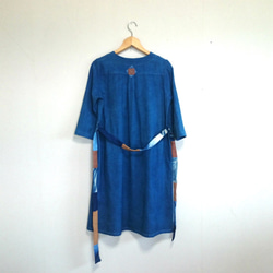 【送料無料】藍染め2wayコートワンピース/羽織り 10枚目の画像