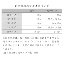 LLサイズ＊柿渋足半ぞうり(ルームシューズ)/藍染鼻緒 9枚目の画像