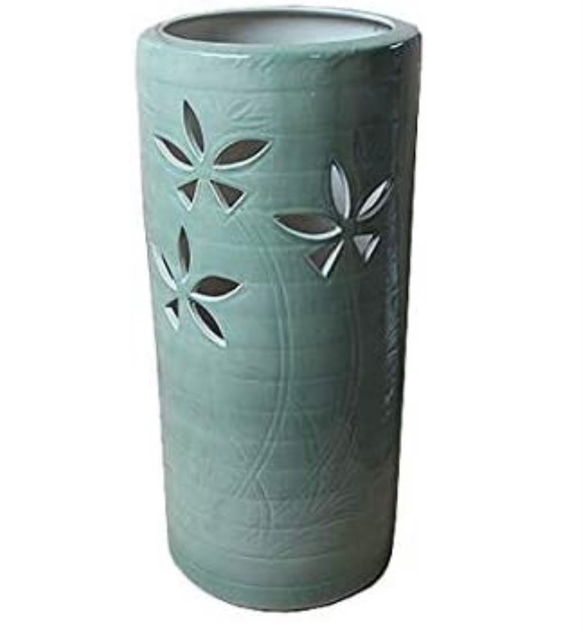 陶器製傘立て 陶器製 傘立て （イタリア製）彫刻模様 5766】イタリア製