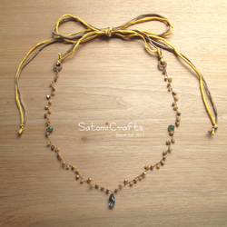 Dizzy-chained Beads(silk cord)#1 1枚目の画像