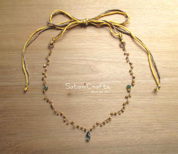 Dizzy-chained Beads(silk cord)#1 1枚目の画像