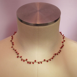 Necklace, Beans (Coral)35-40cm 3枚目の画像