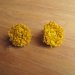 《受注製作》Pierces, Tatting Flower_yellow 2枚目の画像