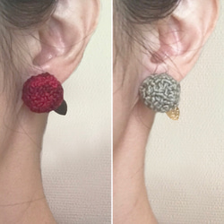 《受注製作》Earrings , Hydrangea_ purple 3枚目の画像