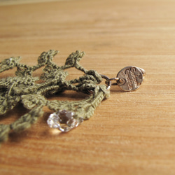 《定做》Pierces, Organic Flower strings_moss green 第2張的照片